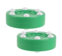 IMIKEYA 2 Pièces Palet D'entraînement de Hockey Vert en PP Structure Six Billes, Anti-Rebond et Faible Friction, pour Matchs de Roller Hockey et Entraînement sur Allée