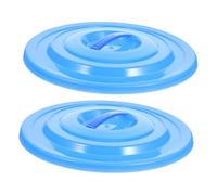 IMIKEYA 2 Pièces Plastic Trash Can Lid Replacement For Outdoor Garbage Bin Heavy-duty Uv Resistant Round Trash Lid For Garden And Patio Waste Management