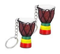 IMIKEYA 2 pièces Porte-clés Tambour Africain Pendentif Rétro Décoratif Léger pour Sacoche à Main Ornement Suspendu Pratique et Cadeau Original