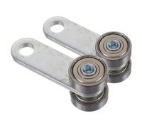 IMIKEYA 2 pièces Poulie de Levage Double Roulement pour Porte Coulissante Rouleur Acier Robuste Vis Capacité Lot pour Rail de Porte Glissante