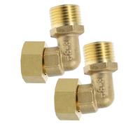 IMIKEYA 2 Pièces Raccord Coudé en Laiton 90 Degrés Filetage Intérieur, Connecteur pour Contrôler Le Débit et Terminer la Tuyauterie, Adapté la Plomberie Domestique