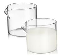 IMIKEYA 2 pièces Verres à Lait Verre Transparent Tasses Sans Anse Écologiques et Faciles à Nettoyer Pots de Stockage pour Sauce et Bonbons Contenants Western pour Café et Boissons