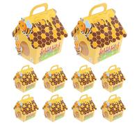 IMIKEYA 20 boîtes à bonbons abeilles - Boîtes de rangement en papier pour friandises et goûters - Décorations pour anniversaire, baby shower et autres fêtes sur le thème des abeilles