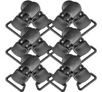 IMIKEYA 20 Pièces Clips de Tente Robustes en Plastique Noir, Pinces Coupe-Vent Boucle Réglable pour Caravanes et Bâches, pour Pique-niques et Fêtes de Fin D'études