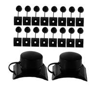 IMIKEYA 200 Pièces Bouchon à vis de Carreau Casquettes en Plastique de Fil Bouchon d'étanchéité percer la vis de Queue Outils pour carrelage Cache-vis Black
