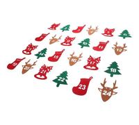 IMIKEYA 24 Autocollants en Feutre pour Calendrier de L'avent de Noël, Chiffres Créatifs et Pratiques, Décoration Unique pour Mur ou Réfrigérateur, Pack de 24 Pièces
