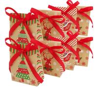 IMIKEYA 24 Pièces Boîte de Noël en Papier Sachet de Présents pour Fête de Noël Mini Format pour Bonbons Facile à Transporter