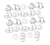 IMIKEYA 24 pièces Boucles Oreilles Non Percées pour Femmes Manchettes Oreilles pour Coiffures Tressées Accessoires de Cheveux Uniques et pour Toutes Occasions
