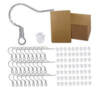 IMIKEYA 250 pièces Kit Boucles Oreilles Semi avec Crochets Bouchons Caoutchouc et Cartes pour DIY Bijoux Accessoires pour Femmes et