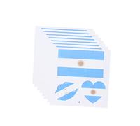 IMIKEYA 25feuilles Autocollants Temporaires Visage Drapeau National Argentine Étanches Jetables Patriotiques Pour Événements Sportifs
