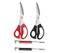 IMIKEYA 2ensembles Ciseaux De Cuisine Inoxydable Avec Pince à Barbecue Pour Préparation De Viande Et Poulet Accessoires Multi-fonctions Pour Maison Et Restaurant