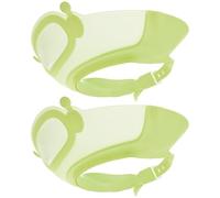 IMIKEYA 2pcs Bonnet à Shampoing pour Garçon et Filles Réglable Vert Protection Auditive et Oculaire, Matériaux Doux Tpe et Pp, Ajusté pour Bébés et Tout-petits, pour Aventures en Plein