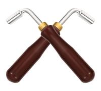 IMIKEYA 2pcs Clé à Piano pour Dulcimer en Acier Inoxydable Marron, Légère et Facile à Transporter, Outil D'accordage Pratique pour Musiciens Débutants
