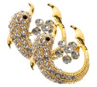 IMIKEYA 2pcs Épingle de Sûreté pour Vêtements en Alliage de Zinc Dauphin Orné de Cristaux, Bijoux Fantaisie pour Femmes, Accessoire Polyvalent pour Occasions Spéciales