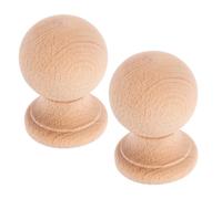 IMIKEYA 2pcs Fleurons Ronds en Bois Massif Inachevé pour Colonnes Romaines, Décoration Élégante Beige, Application Polyvalente pour Chambre et Salon