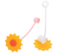 IMIKEYA 2pcs Protège-embouts de Paille en Silicone de Fleur, Réutilisables, Faciles à Installer Transporter, Adaptés pour Pailles, pour Paquet à Main ou Poche