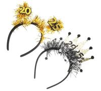 IMIKEYA 2pièces Bandeau Année Accessoires Pour Cheveux Du Nouvel An Paillettes Étoiles Pour Soirée De Gala Coiffe Pour Femmes Et Hommes