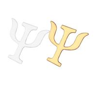 IMIKEYA 2pièces Broches Avec Lettres Psi Grecques Alliage Pour Veste Sac Chapeau Accessoire Unique Cadeau Pour Psychologues