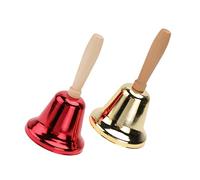 IMIKEYA 2pièces Clochette à Main Simple Et Polyvalente Pour Annonce Appel Ou Réunion Design Vintage Sans Marque Spécifique