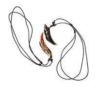 IMIKEYA 2pièces Collier Pendentif Dent De Requin Homme Style Unique Charme Garçon Bijoux Masculins Noir Et Marron