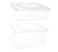 IMIKEYA 2pièces Distributeur Lingettes Humides Transparent Avec Flip-top Boîte Rangement Étanche Porte-boîte Mouchoirs Portable Pour Voiture Extérieur Et Salle De Bain