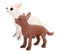 IMIKEYA 2Pièces Figurines Réalistes de Chiens de Modèles Miniatures de Chihuahua Décoration Animale pour Bureau et Maison