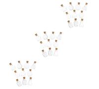 IMIKEYA 3 Ensembles Bouteille en Verre De Liège Bouteille Voyage Bouteille De Voyage Hydraulique Flacon Distributeur Sauce sous-Bouteille Bouteilles en Verre Vides Un Verre 10 Pièces X 3