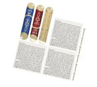 IMIKEYA 3 Ensembles D'étuis à Mezouza Muraux en Alliage, Peints Main avec Rouleau de Bénédiction Inclus, Décoration Traditionnelle pour Porte de Hanukkah et Bénédiction Maison