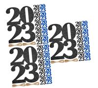 IMIKEYA 3 Ensembles Étiquettes pour Vases 2023 Décor De Table Diplômé Mariage Décoratif Étiquettes De Vases Signe De La Classe De 2023 Décor De Fête des Diplômés Corde De