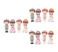 IMIKEYA 3 Ensembles Figurines Couple Mariés Adorables Décoration De Gâteau Pour Mariage Saint Valentin Anniversaire 2 Paires*3