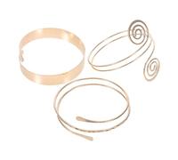 IMIKEYA 3 pièces Bracelet de Bras Doré pour Femmes Ensemble de Manchettes Élégantes avec Design Géométrique Accessoire Mode pour Toutes Occasions