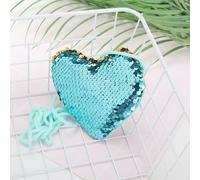 IMIKEYA 3 pièces Lot Main Sequins Forme de Cœur avec Long Cordon Porte Créatif et Portable pour Femme Bourse et Pratique pour Cartes Couleur Aléatoire Couleur Aléatoire