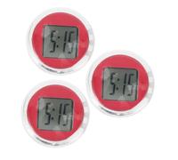 IMIKEYA 3 pièces Mini Horloges Numériques Étanches Stick Moto Voiture Montres Compactes Abs avec Affichage Accessoires Pratiques pour Vélo Scooter