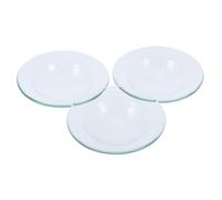 IMIKEYA 3 pièces Plateau de Remplacement pour Chauffe-Cire Rond Verre Accessoire pour Lampe Diffuseur Huile Essentielle et Chauffe-Bougie