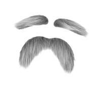 IMIKEYA 3 pièces Set Moustache et Sourcils Faux Autocollants Accessoires Costume Homme pour Halloween Barbe et Sourcils Adhésifs pour Déguisement Comique et Cosplay