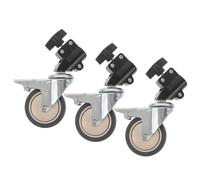 IMIKEYA 3 Pièces Support de Microphone Robuste roulettes Pivotantes en Métal et Plastique Argenté, Adapté pour Microphones Dynamiques et Condensateurs, pour Festivals Musicaux et Lieux