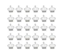 IMIKEYA 30 Autocollants pour Ongles en Cristaux Forme Couronne 3D Décorations Nail Art Brillantes 30 Pièces Accessoires Manucure pour Ongles Décorés