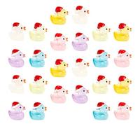 IMIKEYA 30 Pièces Mini Canards Résine Chapeaux de Noël Décorations de Micro Paysage Bonsai pour Noël