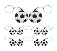 IMIKEYA 30pcs Porte-clés Ballon de Foot en Métal et Gomme Souple pour Garçon et Filles, comme Présents Fête Anniversaire Garçon Fille ou Récompenses École, Thème Coupe Monde