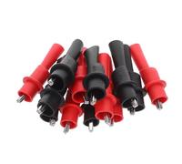 IMIKEYA 32 Pièces Pinces Crocodile Isolées Noir et Rouge Clips pour Test de Circuits Électriques Accessoires Multimetre pour Réparation Électronique et Câblage