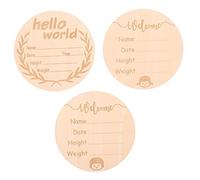 IMIKEYA 3pièces Cartes Anniversaire Pour Garçon Fille Panneaux Annonce De Naissance Cartes Commémoratives De Croissance Né