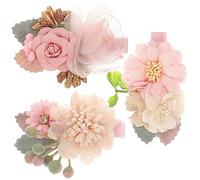 IMIKEYA 3pièces Clips Cheveux Fleur Pour Fille Barrettes Accessoires Cheveux Garçon Fille Jolies Barrettes à Fleurs Et Demoiselles Honneur