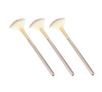 IMIKEYA 3pièces Pinceau Éventail Maquillage Brosse Blush Highlighter Et Contouring Pour Adolescents Fibres Et Manches Lisses Outil Cosmétique Pour Maquillage Parfait