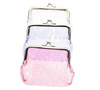 IMIKEYA 3pièces Porte-Monnaie Transparent Brillant avec Fermeture à Boucle Bourse Petite Légère Et Pratique pour Cartes Cash pour Femmes Et Filles