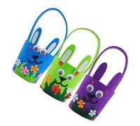 IMIKEYA 3pièces Seaux De Pâques Pochettes De Rangement Pour Bonbons Seaux Pour Œufs De Pâques Porte-bonbons De Fête De Rangement Pour