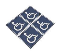 IMIKEYA 4 feuilles Autocollants Adhésifs pour Fauteuil Roulant Symbole Handicapé Visible Étanches et Résistants Aux Rayures Adaptés Fenêtres et Fauteuils Roulants