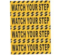 IMIKEYA 4 pièces Autocollants de Sécurité Antidérapants Watch Your Step Haute Visibilité pour Sols Humides Facile à Appliquer et Résistants Au Trafic