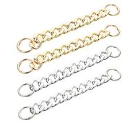 IMIKEYA 4 pièces Chaînes Décoratives de Chaussures Acrylique Ornements Dorés Argentés pour Sandales et Pantoufles Accessoire DIY Pratique pour Personnaliser Vos Chaussures