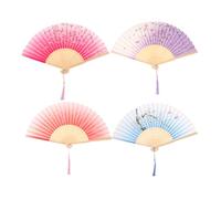 IMIKEYA 4 pièces Éventails Pliants Éventail Main Large et pour Mariage Danse Fête et Décoration Rétro