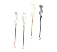 IMIKEYA 4 pièces Fouets à Œufs Manuels Acier Inoxydable Mini Batteurs Multifonctions pour Pâtisserie Mélange et Émulsion Suspension Assortiment de Couleurs